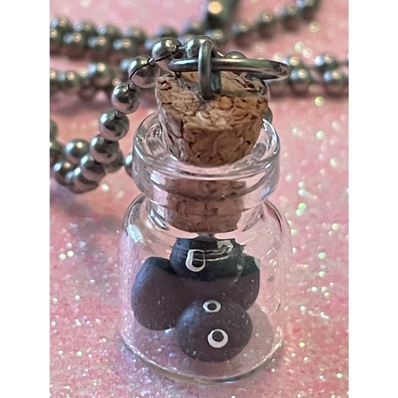 Jewelry - Soot Sprite Mini Terrarium Bottle Necklace Spirited Away